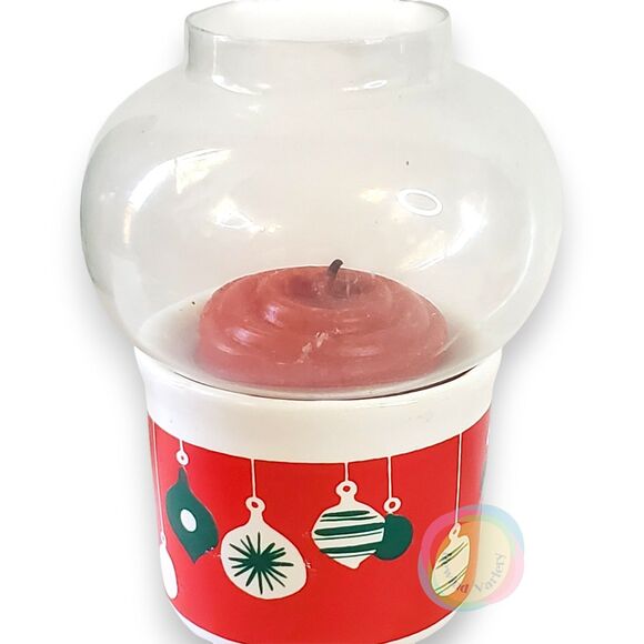 Vintage 1985 Himark Christmas Votive Hurricane Lamps Candle Holders Set of 2 BOX - Picture 16 of 16